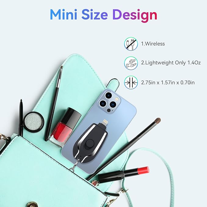 Mini Emergency Fast Charging Power Bank Key Chain - Free Delivery