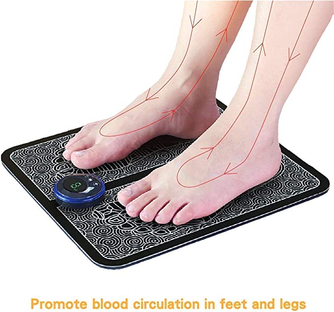 USB Rechargeable/Folding Portable Muscle Stimulator Foot Massager - Free Delivery