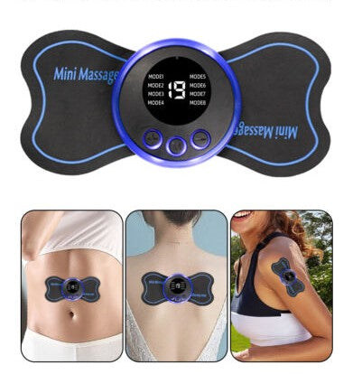 Rechargeable & Portable EMS Neck Massager Patch For Muscle Pain Relief & Shoulder Relaxation - Free Delivery