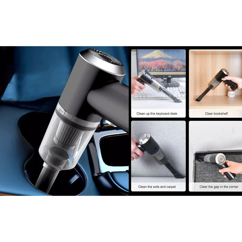 Portable Wireless Cordless Handheld Rechargeable Mini Car Vacuum Cleaner - Free Delivery