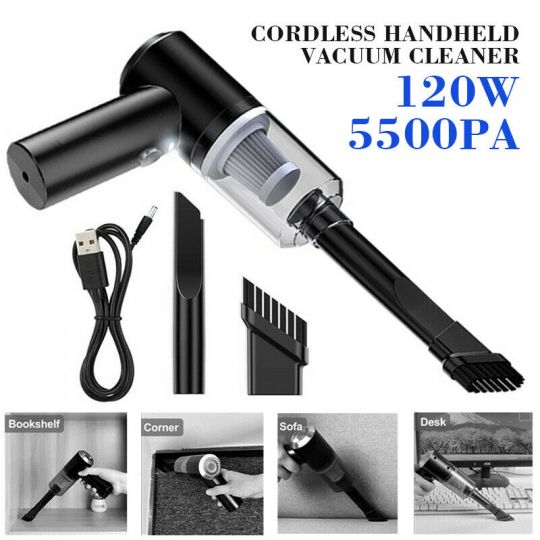 Portable Wireless Cordless Handheld Rechargeable Mini Car Vacuum Cleaner - Free Delivery